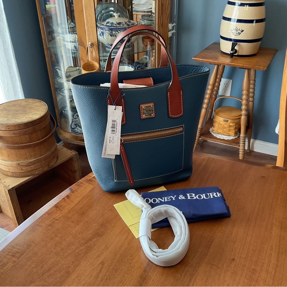 Dooney & Bourke Blue and Brown Tote